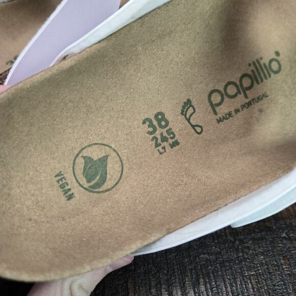 NEW Papillio Gizeh Flex Platform Womens 7 EU 38 Leather Sandals White Vegan - Picture 10 of 11